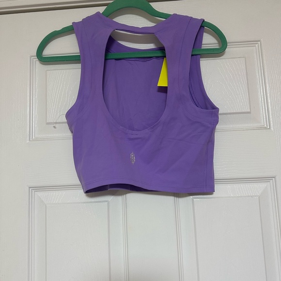 FP Movement by Free People Purple Sleeveless Crop Top and flair leggings set - Picture 6 of 11